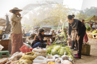 Hsipaw Morning Market, Hsipaw, Shan State, Myanmar, Asia