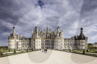 The chateau of Chambord in France. It is one of the most recognizble castles in the World and is in UNESCO Loire Valley.