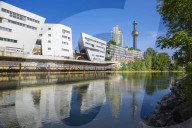 Austria, Vienna, Spittelau, Fernwarme power plant and SEG appartments