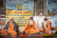 Sadhu, Indian Holy Men in Varanasi, Uttar Pradesh, India