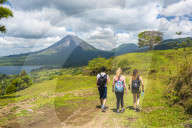 Hiking towards Arenal Volcano, Alajuela Province, Costa Rica, Central America