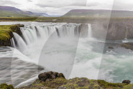 GoÃ°afoss, waterfall of the gods, SkjÃ¡lfandafljÃ³t River, BÃ¡rÃ°ardalur district, Iceland.