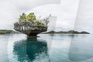 Interesting rock formations on the island of Vanua Balavu, Northern Lau Group, Republic of Fiji.