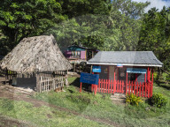 Vurevure Settlement on Taveuni Island, Vanua Levu Group, Republic of Fiji.