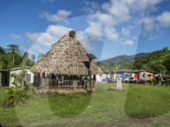 Vurevure Settlement on Taveuni Island, Vanua Levu Group, Republic of Fiji.
