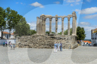 Roman temple of Diana, UNESCO World Heritage Site, Evora, Alentejo, Portugal