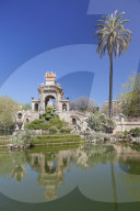 La Cascada, fountain with Quadriga de l'Auroa, Architect Josep Fontsere, Parc de la Ciutadella, Barcelona, Catalonia, Spain