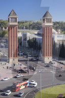 Two Venetian Towers, Placa d'Espanya (Placa de Espana), Barcelona, Catalonia, Spain