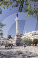Rossio, Praca Dom Pedro IV, Convento do Carmo monastery, Baixa, Lisbon, Portugal