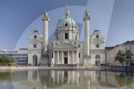 Karlskirche Church at Karlsplatz Square, Vienna Austria