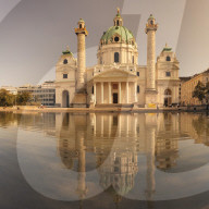 Karlskirche Church at Karlsplatz Square, Vienna Austria