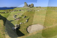 Jarlshof Prehistoric and Norse Settlement, 4000 years old, Sumburgh Head, Mainland, Shetland Islands, Scotland, United Kingdom
