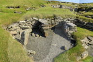 Jarlshof Prehistoric and Norse Settlement, 4000 years old, Sumburgh Head, Mainland, Shetland Islands, Scotland, United Kingdom