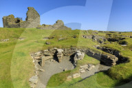 Jarlshof Prehistoric and Norse Settlement, 4000 years old, Sumburgh Head, Mainland, Shetland Islands, Scotland, United Kingdom
