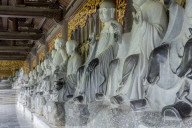 Ninh Binh, Gia Sinh, Bodhisattva statues at the Bai Dinh Mahayana Buddhist Temple near Tam Coc