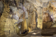 The illuminated interior of Paradise Cave in Phong Nha Ke Bang National Park