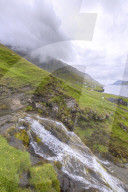 Waterfall, Kunoy Island, Nordoyar, Faroe Islands, Denmark