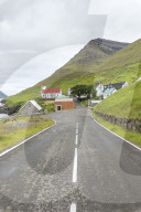 Road to the village, Kunoy Island, Nordoyar, Faroe Islands, Denmark