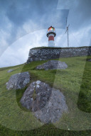 Lighthouse at Skansin fortress, Torshavn, Streymoy Island, Faroe Islands, Denmark