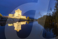 Panoramic of Ross Castle and Lough Leane lake, Killarney National Park, County Kerry, Ireland