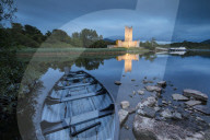 Panoramic of Ross Castle, Killarney National Park, County Kerry, Ireland