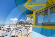 Lifeguard tower, South Beach, Miami, Florida, USA, North America