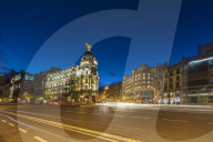 Metropolis Building on the corner of Calle de Alcala and Gran Via, Madrid, Spain