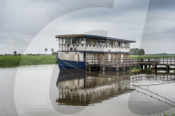 Boat from the colonial time in the Unesco world heritage sight, Grand Bassam, Ivory coast