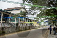 Old colonial house in the Unesco world heritage sight, Grand Bassam, Ivory coast