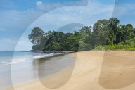 Playa de Alena, white sand beach, Bioko, Equatorial Guinea