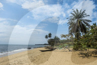 Beautiful beach in Kribi, Cameroon
