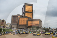 Block Number 2 ministery on the center square in the downtown, Yaounde, Cameroon