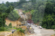 Huge chinese road project in the southwest corner of Cameroon