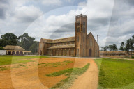 German colonial church in Mbalmayo, deep in the jungle of Cameroon