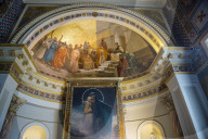 Beautiful paintings in the Achilleion palace, old town of Corfu, Ioanian islands, Greece