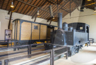 Old locomotive in the Hijaz raiway station of Tabuk, Saudi Arabia