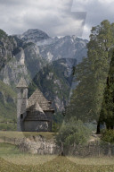 View of the Albanian Alps near Thethi, on the western Balkan peninsula, in northern Albania, Eastern Europe.