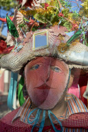 Masked reveller at carnival parade in Granada,Nicaragua