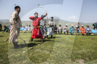 Archery at Naadam Festival. Mongolia.