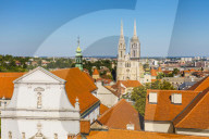 View of Cathedral of the Assumption Blessed Virgin Mary, Zagreb, Croatia, Europe