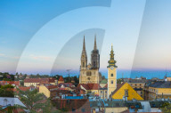 View of Cathedral of the Assumption Blessed Virgin Mary, Zagreb, Croatia, Europe