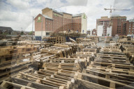 11th Night Bonfire Building, Sandy Row, Belfast