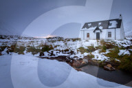 Glencoe Bothy in Winter, Scotland