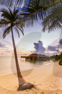 Beautiful scenery at Conrad Maldives Rangali Island.