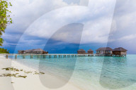 Beautiful scenery at Conrad Maldives Rangali Island.