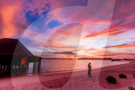 Beautiful scenery at Conrad Maldives Rangali Island.