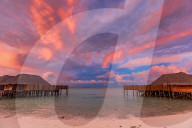 Beautiful scenery at Conrad Maldives Rangali Island.