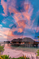 Beautiful scenery at Conrad Maldives Rangali Island.
