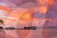 Beautiful scenery at Conrad Maldives Rangali Island.