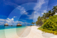 Beautiful scenery at Conrad Maldives Rangali Island.
